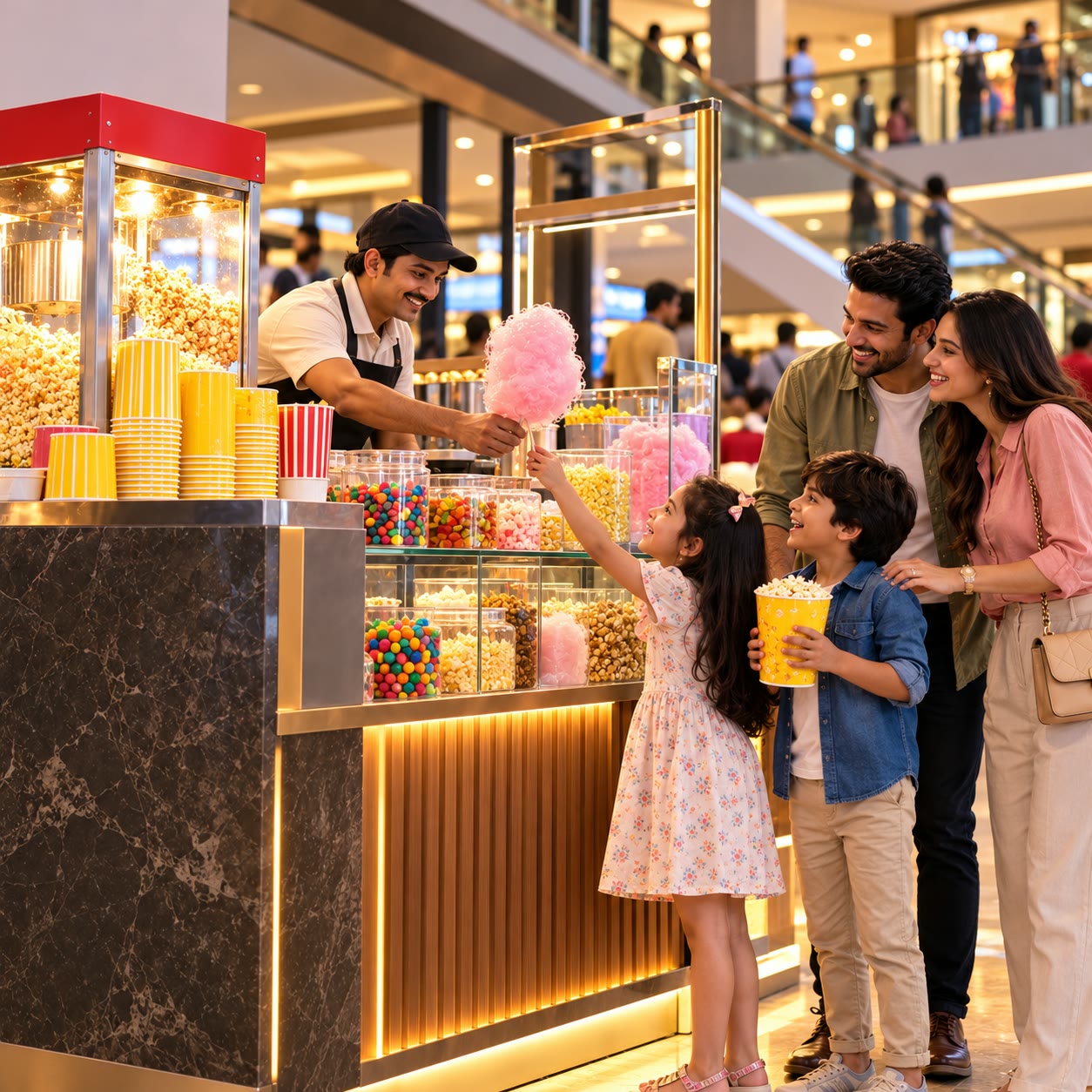Free candy and popcorn for kids at SGS Mall